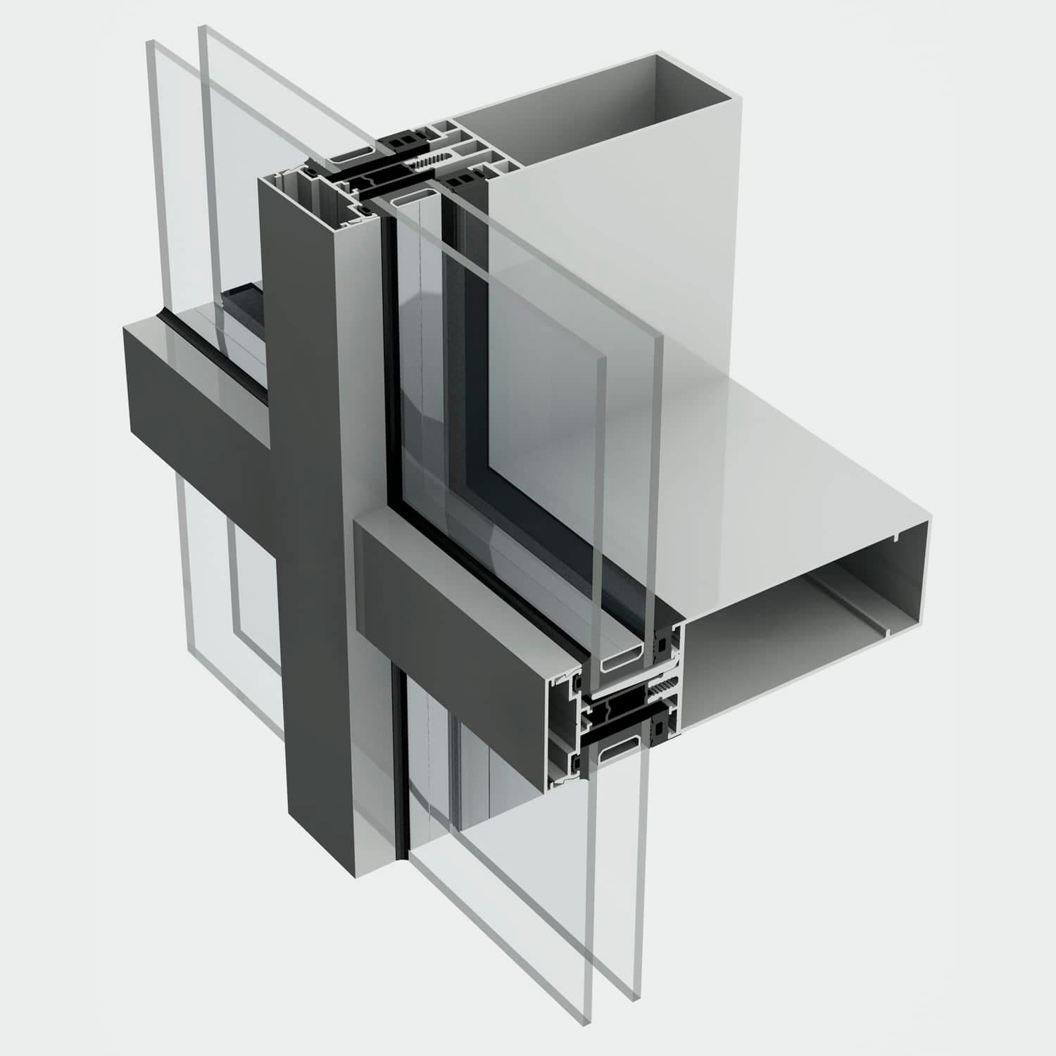 Aluminum curtain wall profile
