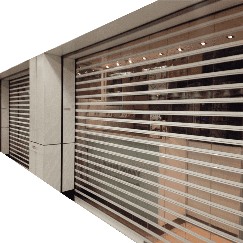 Polycarbonate rolling shutter door