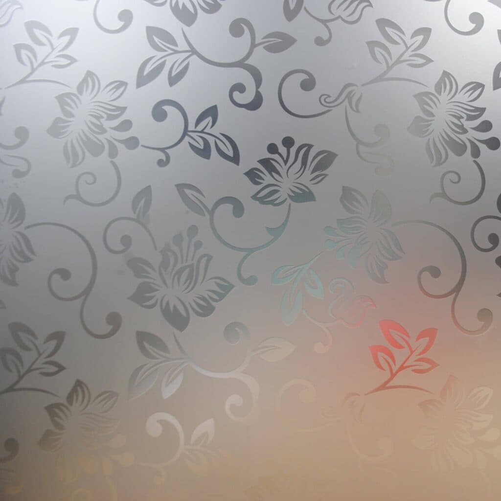 Acid etched glass