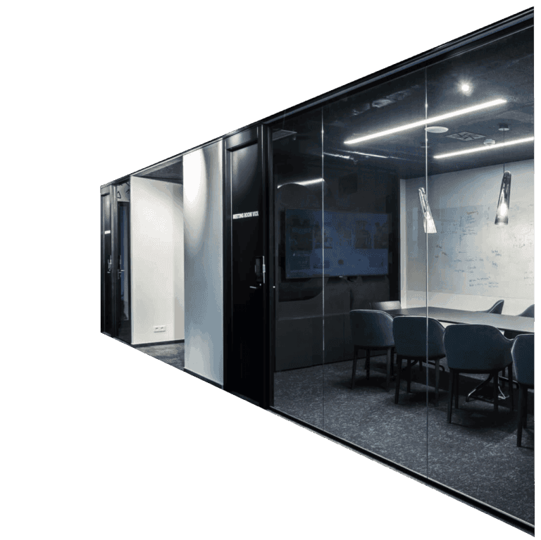 Glass demountable partition