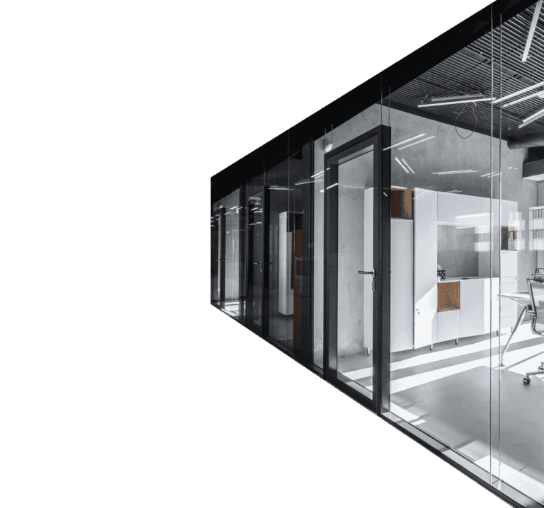 Glass demountable partition corridor